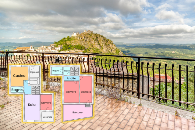 Appartamento con terrazzo vista Rocca 1
