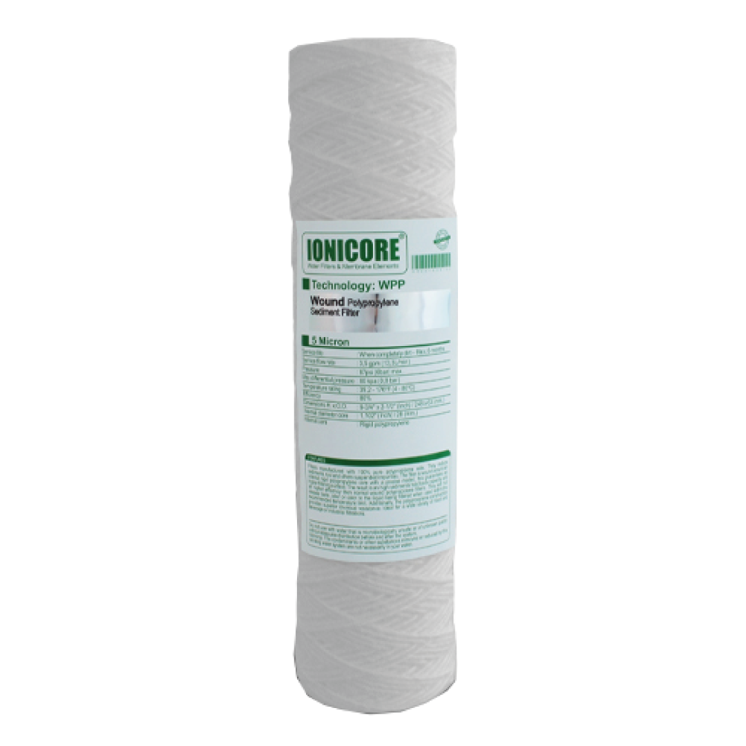 Filtro Ionicore cartuccia Polipropilene avvolto 9-3/4" - 50 micron