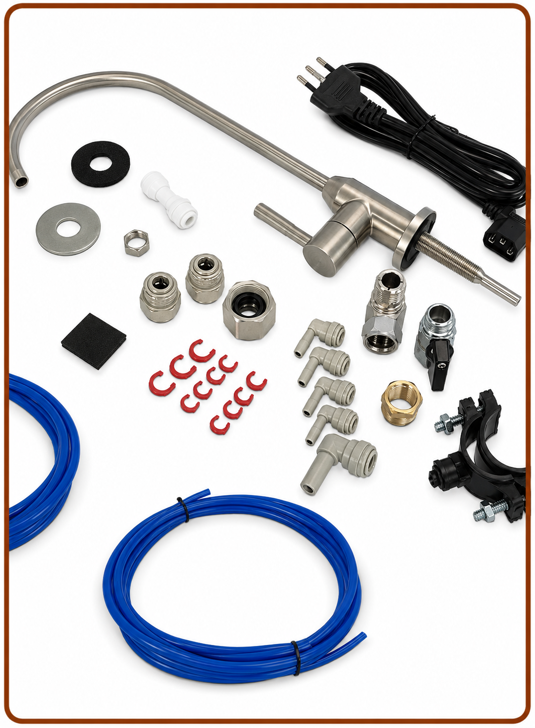 Depurtatore con kit completo - Osmosi raffreddamento ad acqua CX250 1 via palette acqua 200GPD Nero Opaco