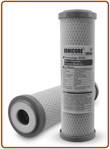 Filtro Cartuccia Battereostatica Carbon Block al cocco 0.5micron