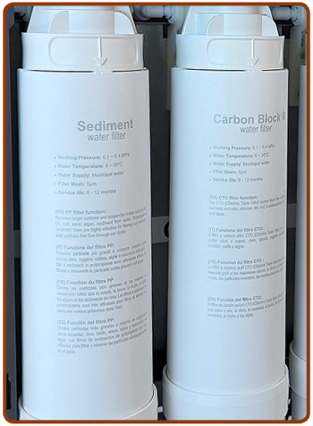 Filtro carbon block CTO di ricambio 1 per refrigeratore a colonnina