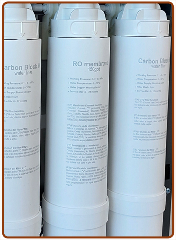 Filtro carbon block CTO di ricambio 1 per refrigeratore a colonnina