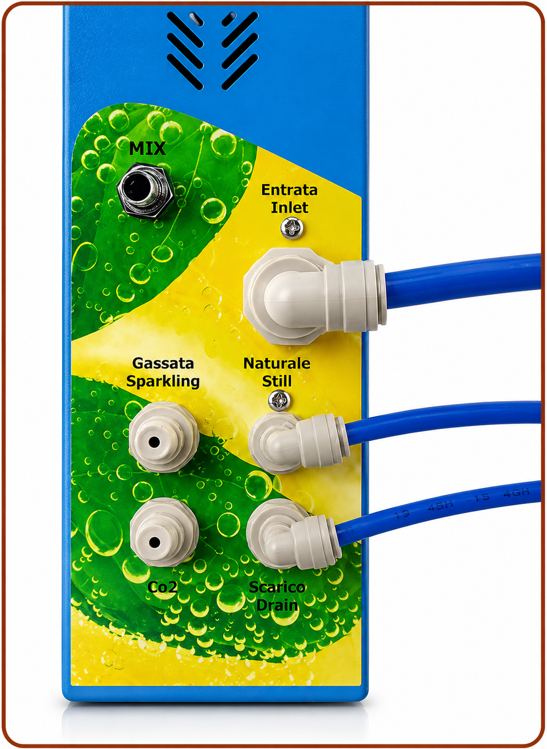 Depuratore 2 vie Osmosi Inversa R.O. CX250 SODA 2 vie palette acqua 200GPD Nero Opaco