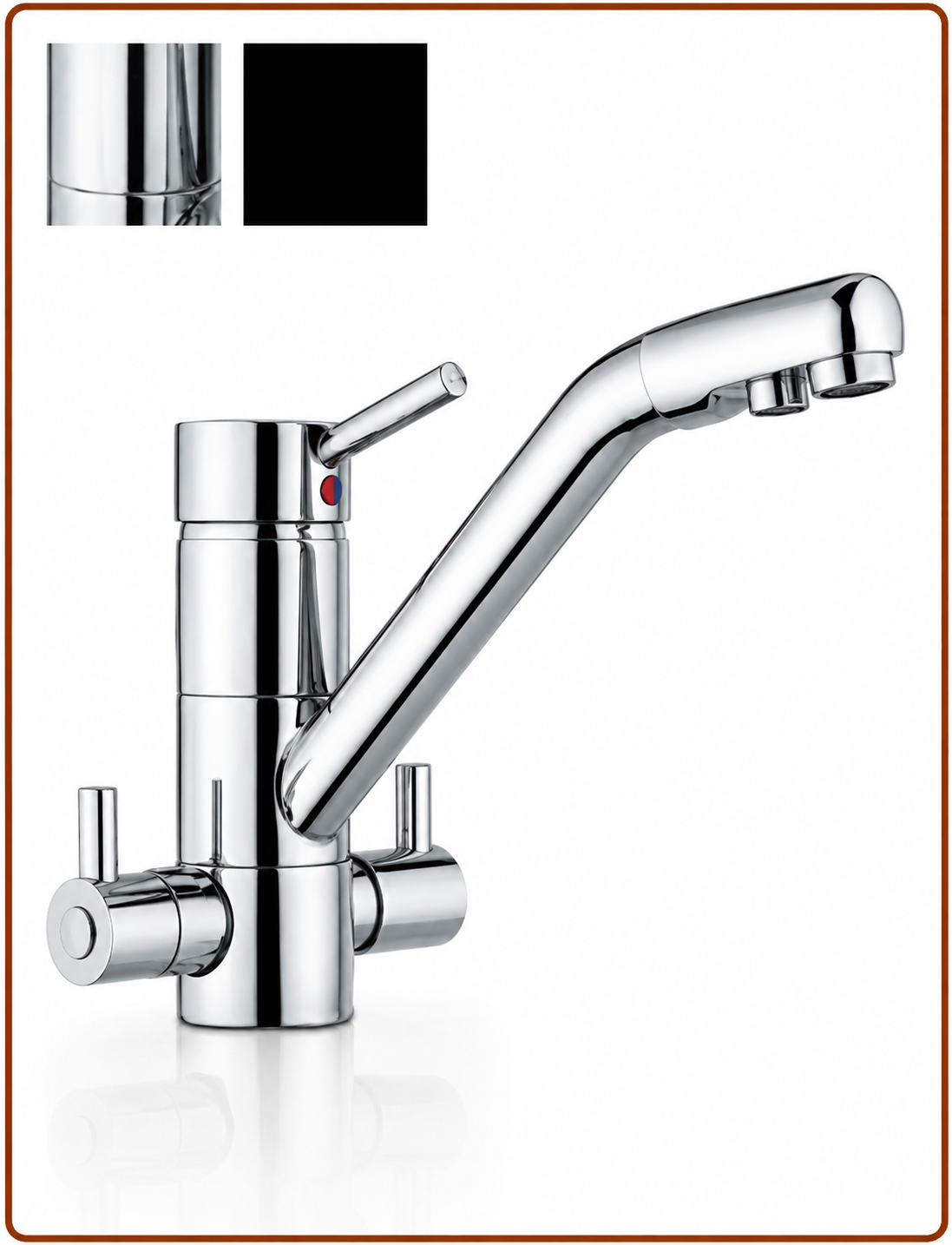 Rubinetto Prisma  4 vie 3/8" Cromo