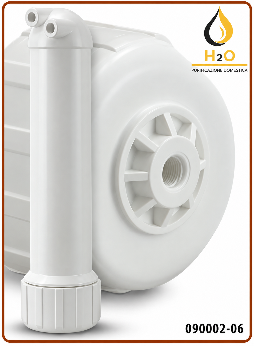 Housing 2,5" per membrane osmosi 1812, 2012 high pressure doppio o-ring 1/8"
